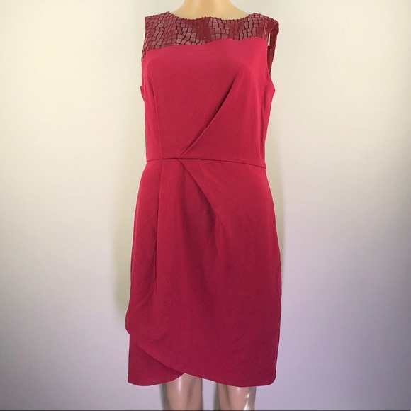 NEW burnt red sleeveless tulip dress - Picture 1 of 5